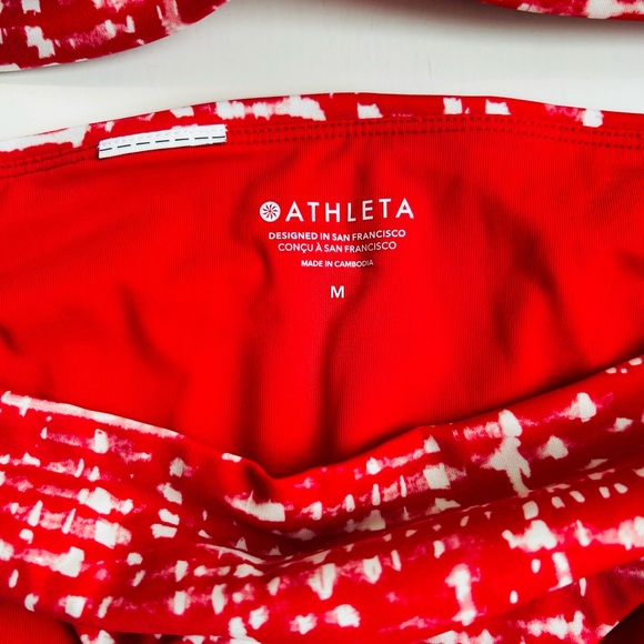Athleta Red Patterned Bikini Set - Picture 3 of 4